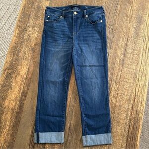 Liverpool Blue Cropped Ankle Jeans with Rolled Cuffs